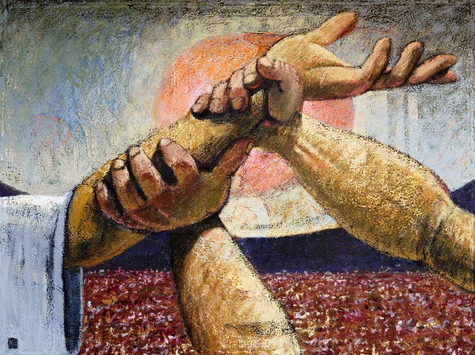 Aaron Holding Moses’ Arms | Wayne Forte